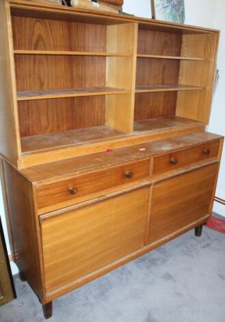 An oak sideboard