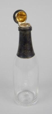 A Victorian cut glass and silver mounted decanter and stopper - 2