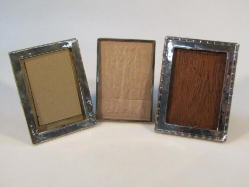 Three various 20thC silver frames