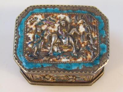 An early 20thC enamel and gilt metal casket - 2