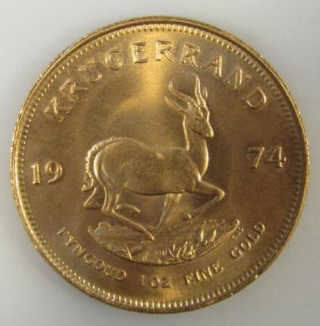 A 1974 gold krugerrand