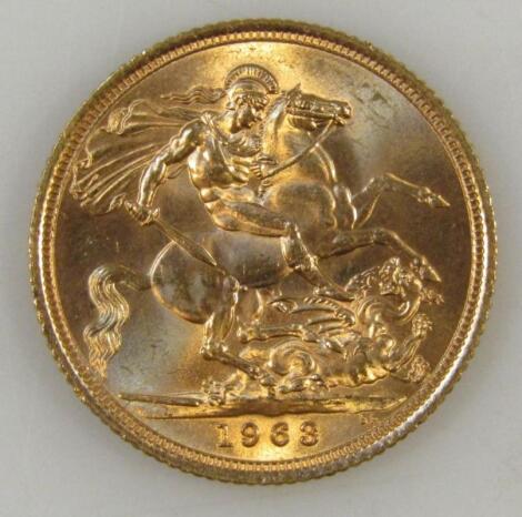 An Elizabeth II full gold sovereign