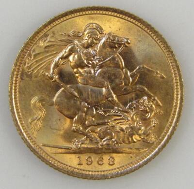 An Elizabeth II full gold sovereign