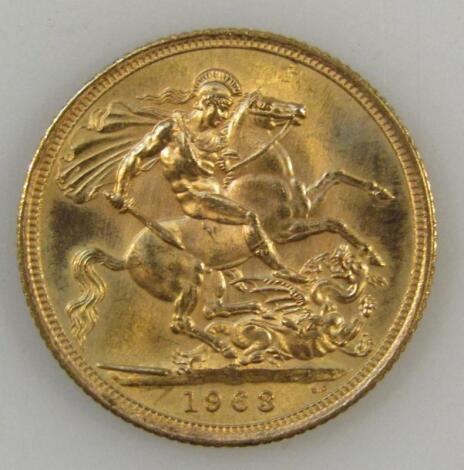 An Elizabeth II full gold sovereign