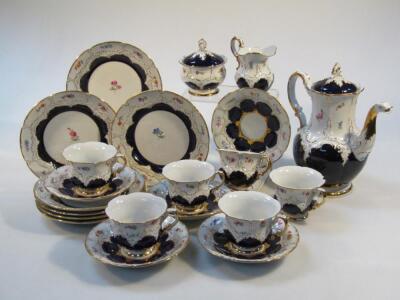 A 20thC Meissen Strewn Flowers pattern coffee service