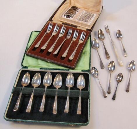 Various Georgian and later silver flatware