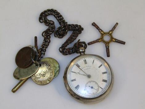 A Victorian silver open faced pocket watch