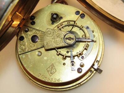 A Victorian silver open faced pocket watch - 3