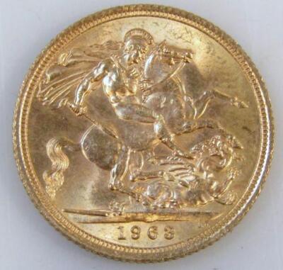 An Elizabeth II full gold sovereign