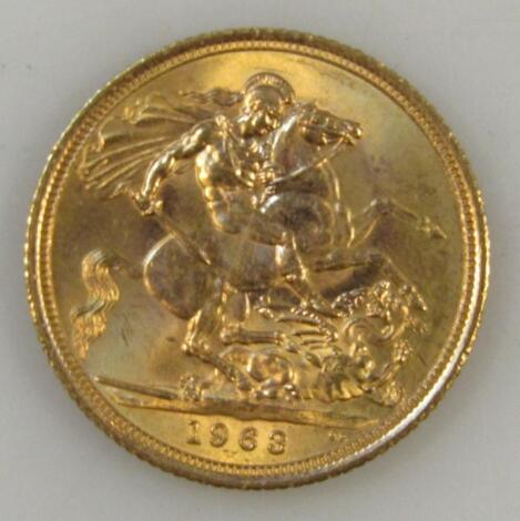 An Elizabeth II full gold sovereign