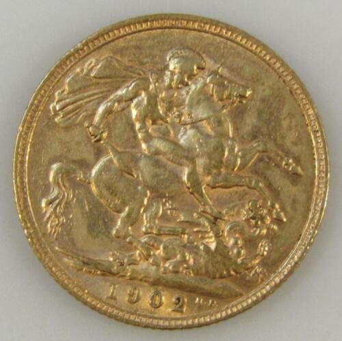 An Edward VII full gold sovereign
