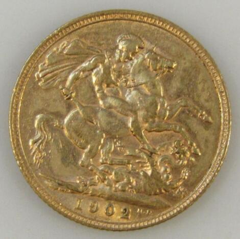 An Edward VII full gold sovereign