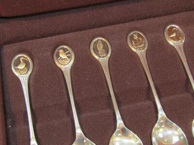 An RSPB cased silver spoon collection - 2