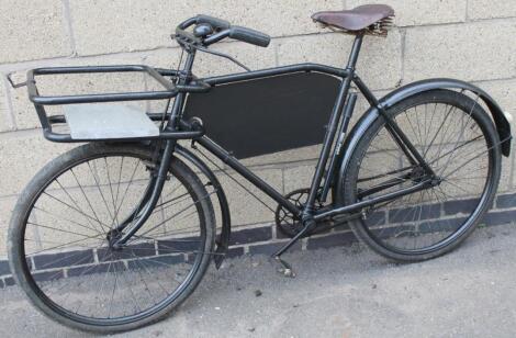 An early 20thC iron framed tradesman's bike