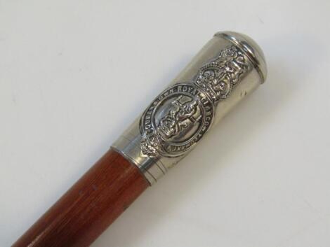 An early 20thC Queens Own Royal Glasgow Yeomanry swagger stick