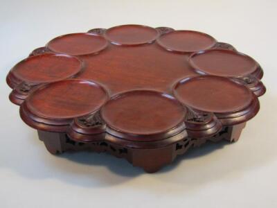 A 19thC mahogany lazy Susan