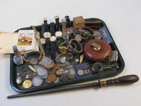 Various bygones collectables coins and jewellery