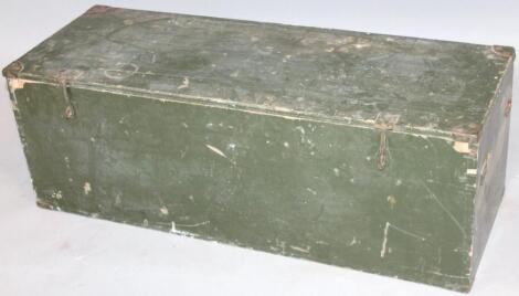 An early 20thC wooden ammunition trunk