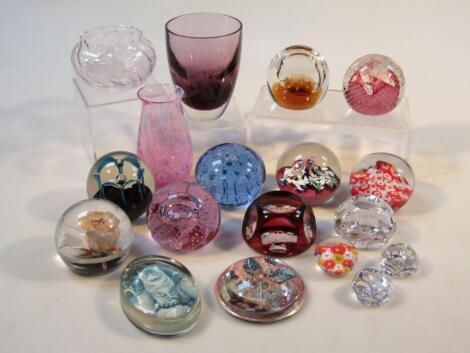 Various 20thC paperweights