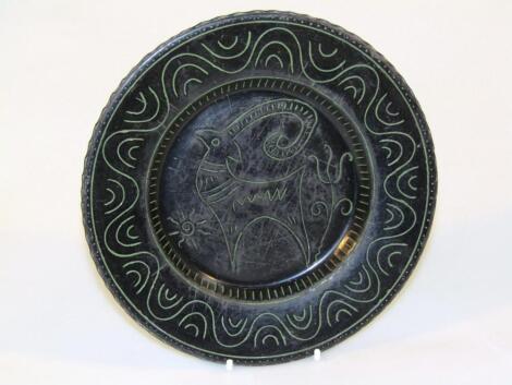 A 20thC Studio plate