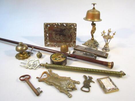 Various brass and collectables