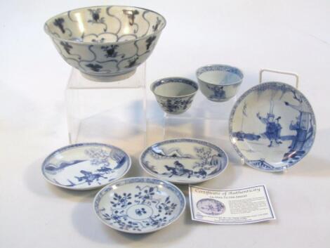 Various Chinese blue and white china