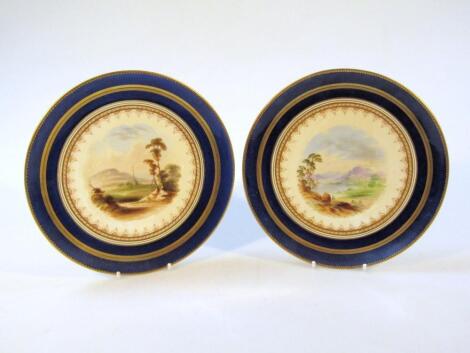 A pair of cabinet plates