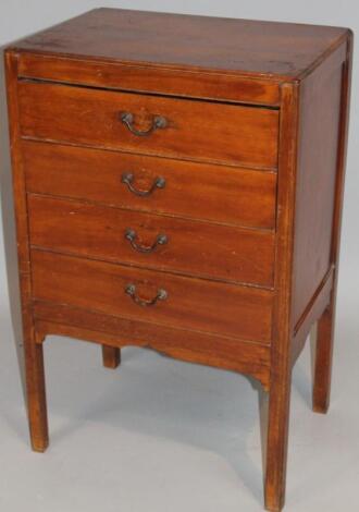 An Edwardian mahogany sheet music cabinet