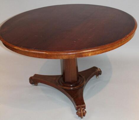 A Victorian mahogany supper table