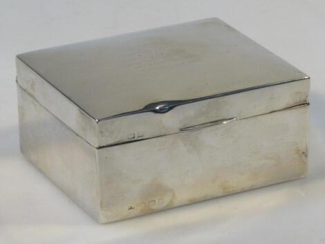 A George V silver cigarette case