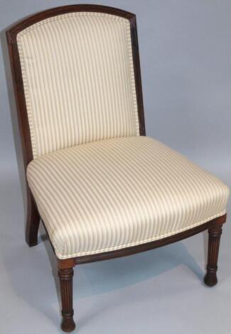 An Edwardian mahogany framed open chair