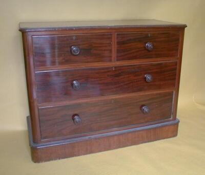 A 19thC mahogany chest