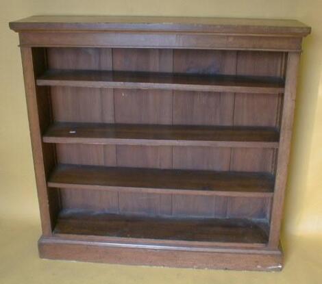 A 19thC mahogany open bookcase