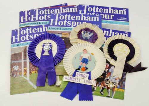 A collection of Tottenham Hotspur football programmes