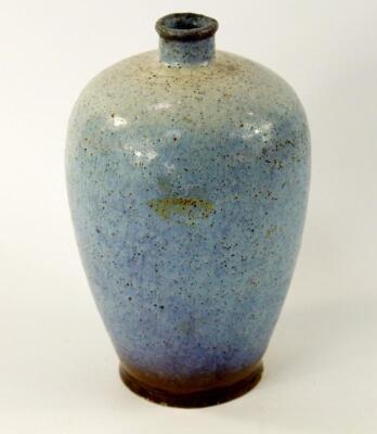 A 19thC Chinese stoneware ovoid vase