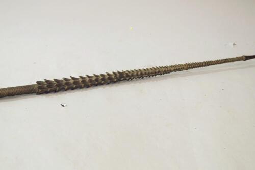 An African carved ebony spear