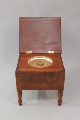 A Victorian mahogany stool commode