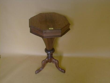 A Victorian rosewood work table