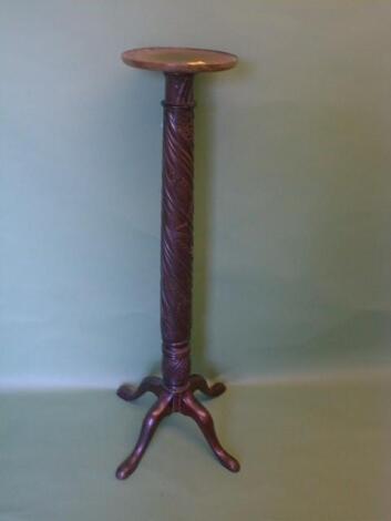 A 19thC mahogany torchere