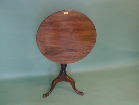 A 19thC mahogany tilt-top table