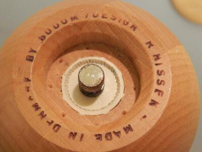 A Danish turned beech and ebonised 1970s cruet - 2