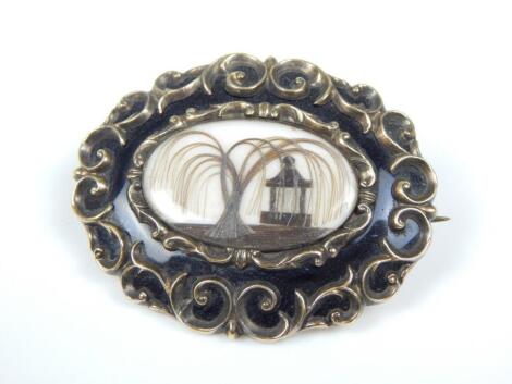 A Victorian mourning brooch