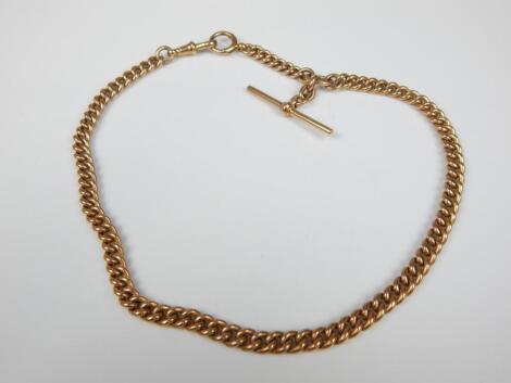 A 9ct gold watch chain