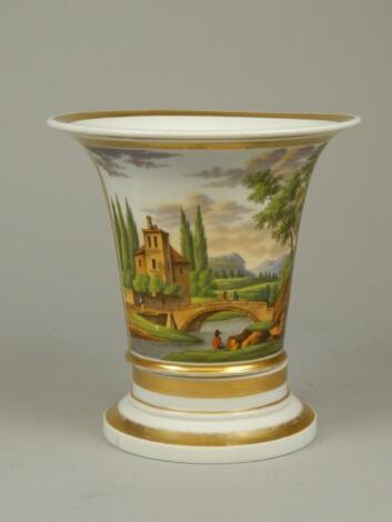 A 19thC French porcelain jardiniere and stand