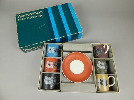 A Wedgwood Susie Cooper design harlequin coffee set