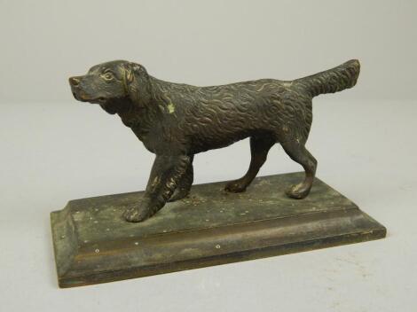 A 19thC bronze figure of a hound