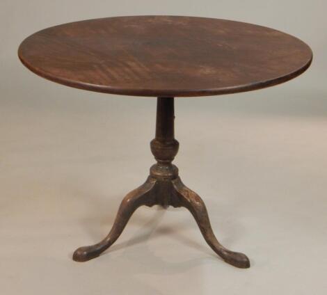 A 19thC mahogany tilt top table