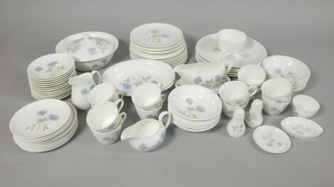 A Wedgwood Ice Rose pattern part dinner service