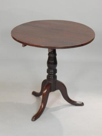 A George III oak tilt top table