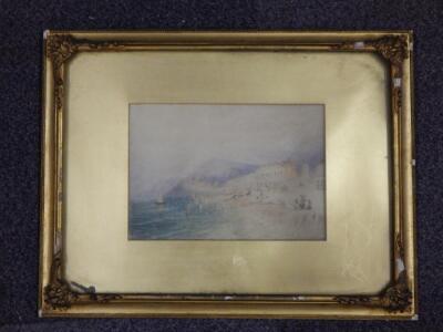 18th/19thC Continental School. Coastal scene with figures - 2